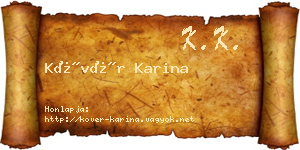 Kövér Karina névjegykártya